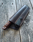 Quille Pocket EDC knife — Redwood Burl & copper