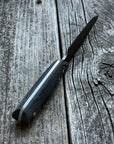 Ocelot Pocket EDC knife — Linen Micarta & copper