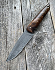 Drop-Point Harvester— Walnut Burl & Brass