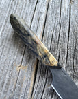 Western Paring Knife 3.75" — Buckeye Burl & Linen Micarta