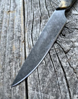 Western Paring Knife 3.75" — Buckeye Burl & Linen Micarta
