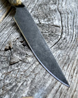 Western Paring Knife 3.75" — Buckeye Burl & Linen Micarta