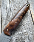 Drop-Point Harvester— Walnut Burl & Brass