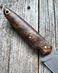 Drop-Point Harvester— Walnut Burl & Brass