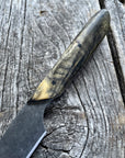 Western Paring Knife 3.75" — Buckeye Burl & Linen Micarta