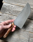 Western Cleaver 7” — Maple Burl & Brass
