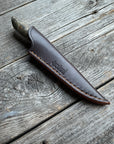 Western Paring Knife 3.75" — Buckeye Burl & Linen Micarta