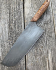 Western “Nakiri” Vegetable Knife— Quilted Maple & Copper