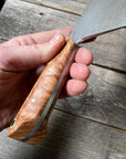 Western Cleaver 7” — Maple Burl & Brass