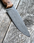 Drop-Point Harvester— Maple Burl & Linen Micarta