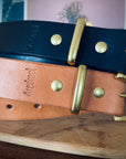 The Forlorne Belt — Veg-Tan or Latigo & Solid Brass