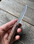 Mountain Scout Knife — Spalted Maple Burl & Copper