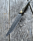 Western Paring Knife 3.75" — Buckeye Burl & Linen Micarta