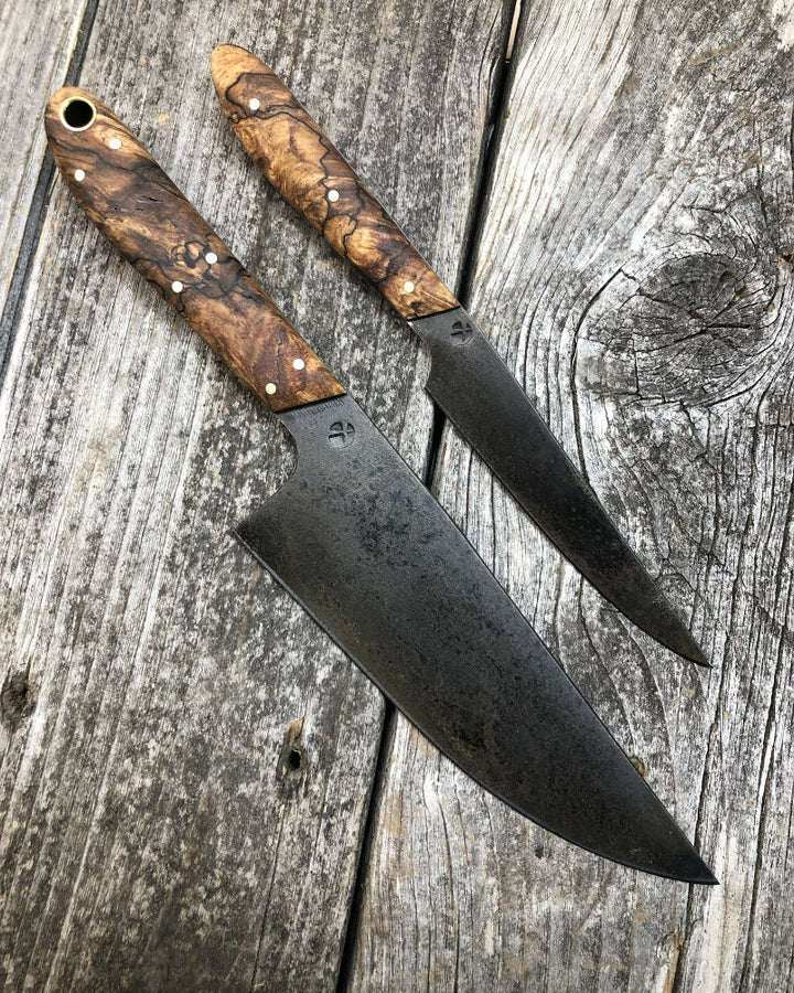Western kitchen knives, carbon steel. Knife design. What to buy. Kitchen knife basics.