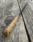 Western Paring Knife 3.75" —  Spalted Maple & Brass
