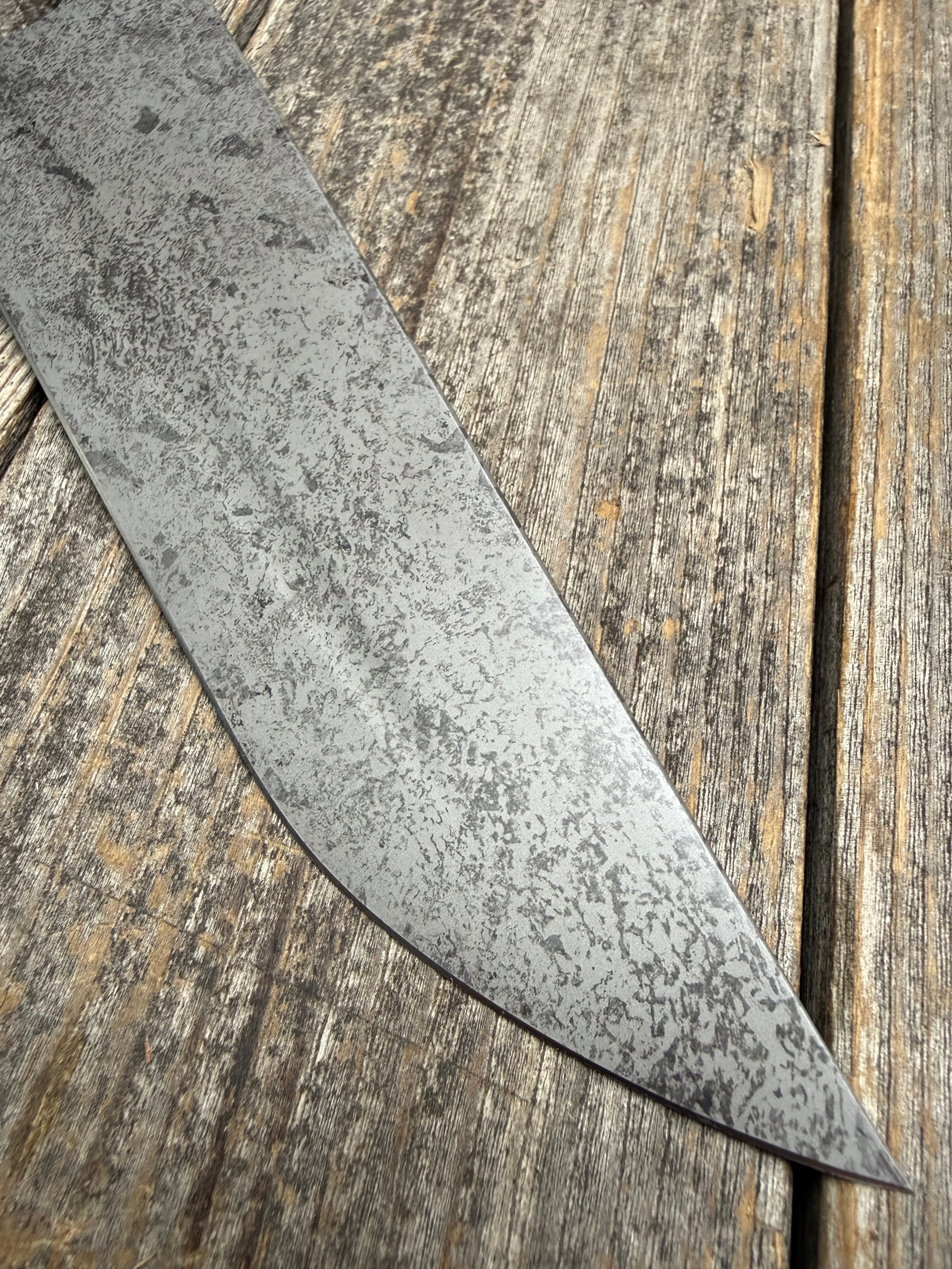 Prototype 8” Chef — Buckeye Burl & Brass