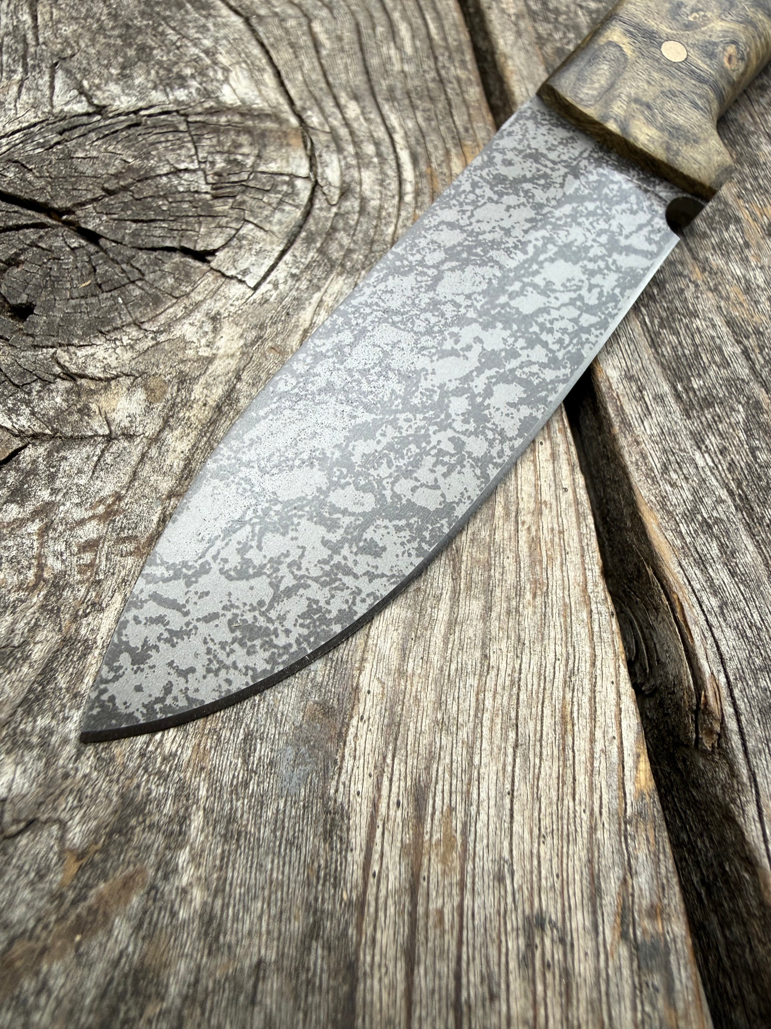 Mountain Scout Knife — Buckeye Burl & Brass