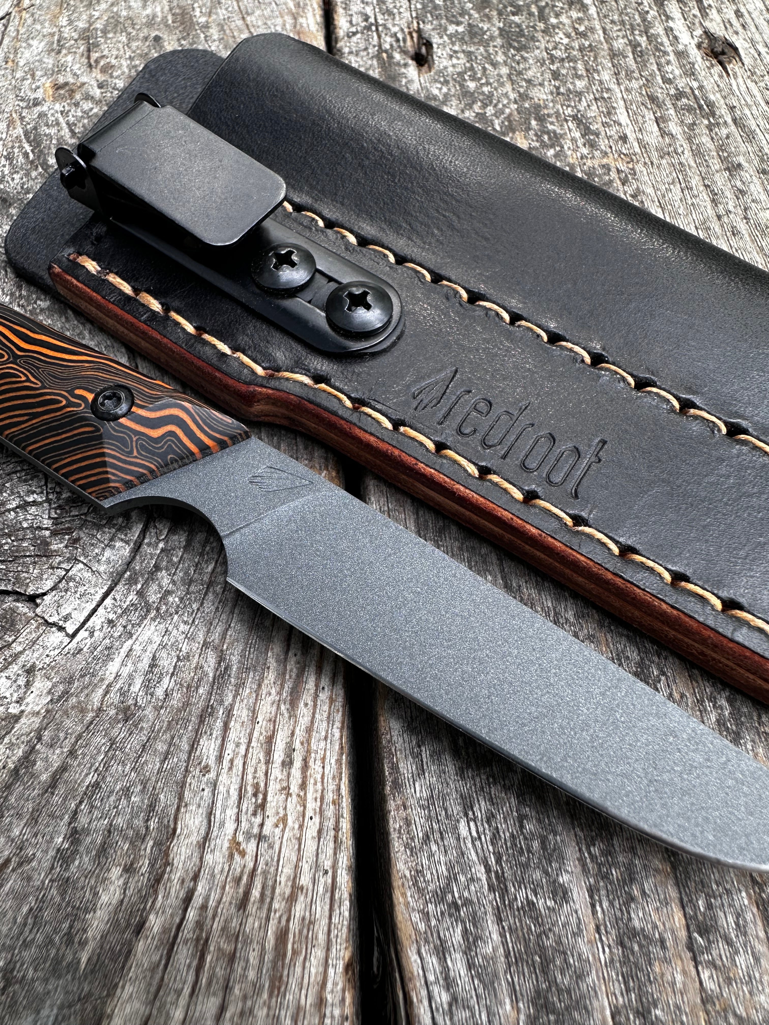 Ocelot Pocket EDC knife — Coral G10 & Cerakote