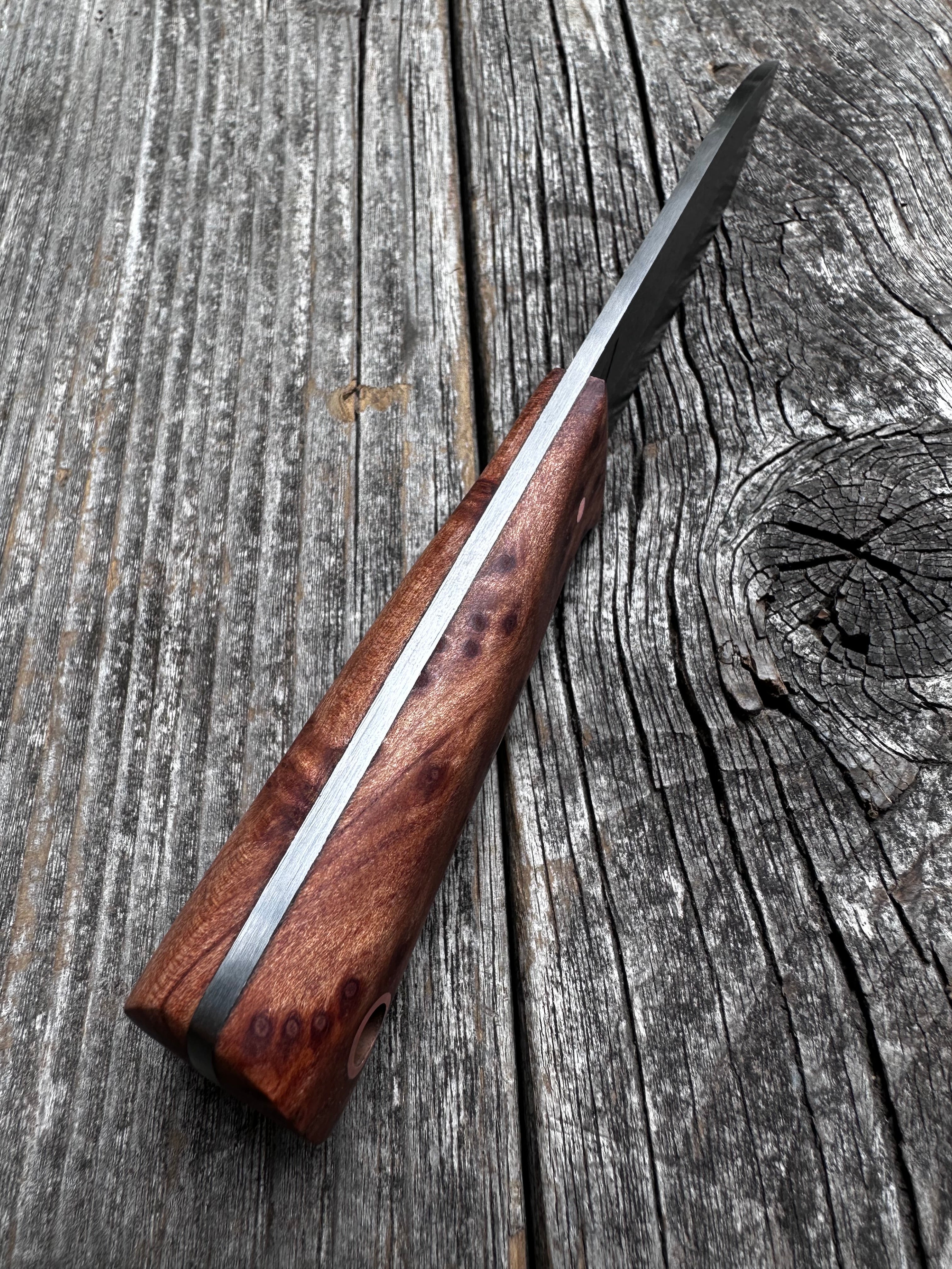Mountain Scout Knife — Redwood Lace Burl & Copper