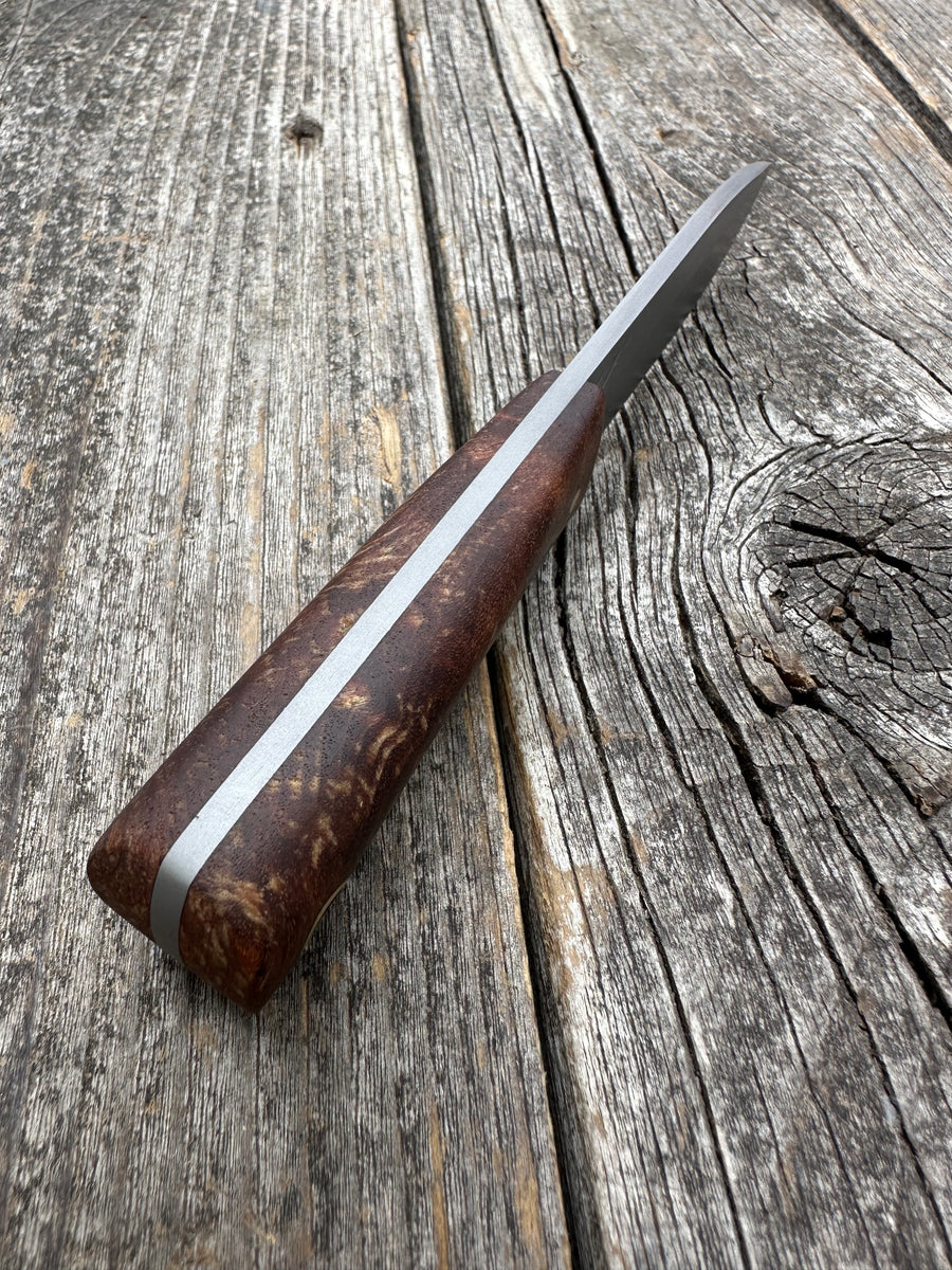 Survival Scout Knife — Ambrosia Maple & Brass