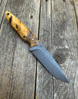 Drop-Point Harvester— Buckeye Burl & Brass