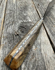 Prototype 8” Chef — Buckeye Burl & Brass