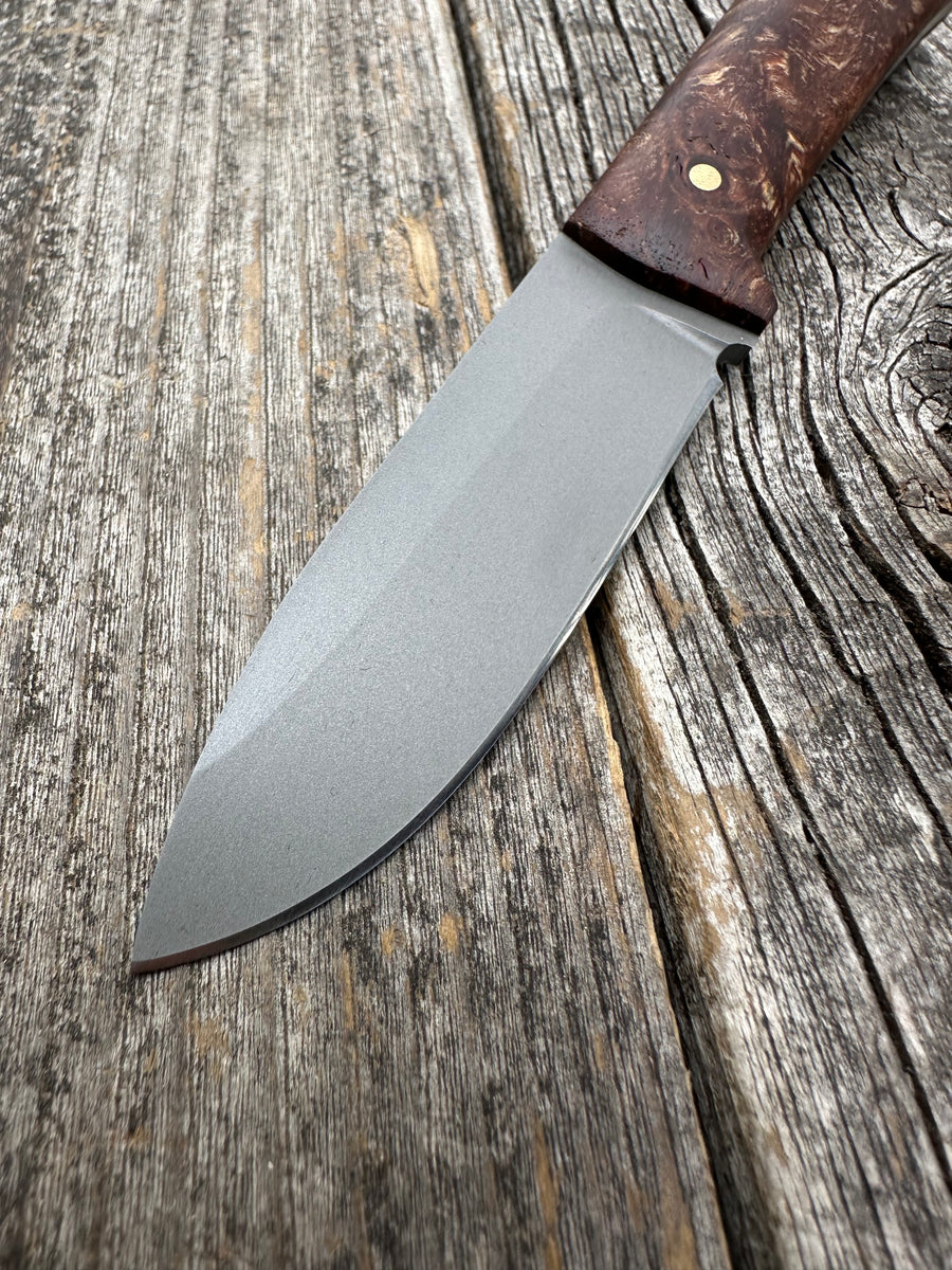 Survival Scout Knife — Ambrosia Maple & Brass