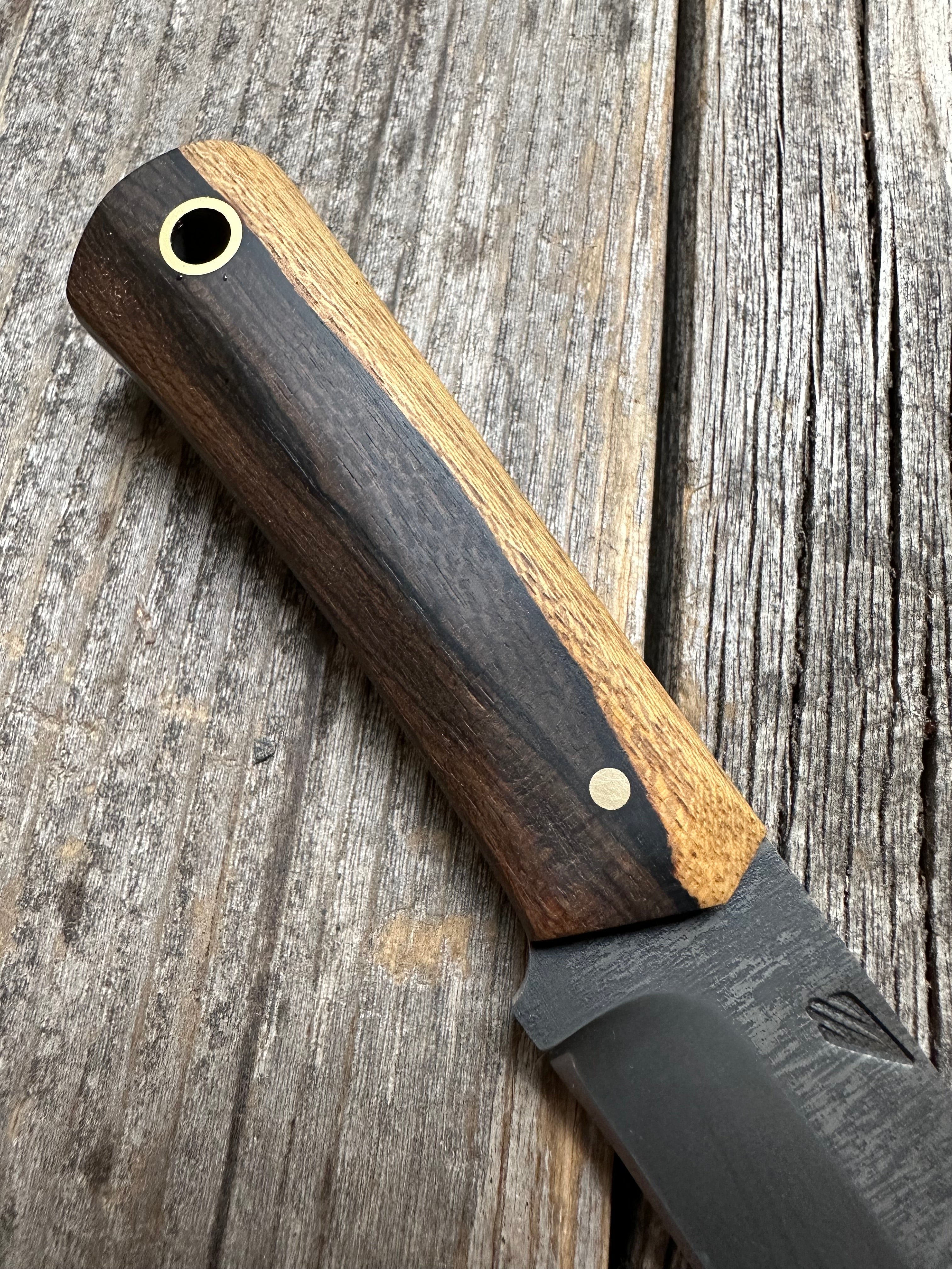 Custom Mountain Scout Knife — Zircote & Brass