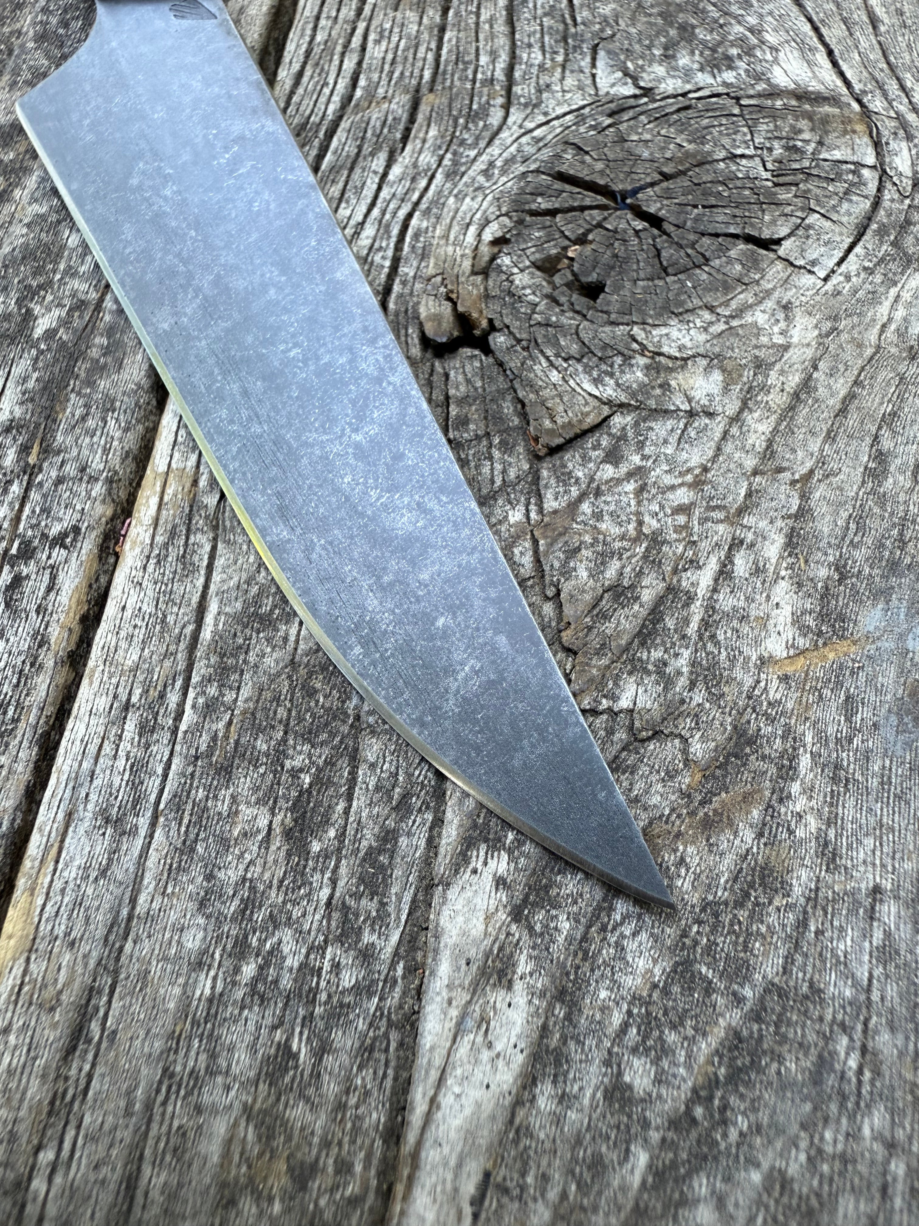 Western Kitchen Petty Knife — Ambrosia Maple Burl & Copper