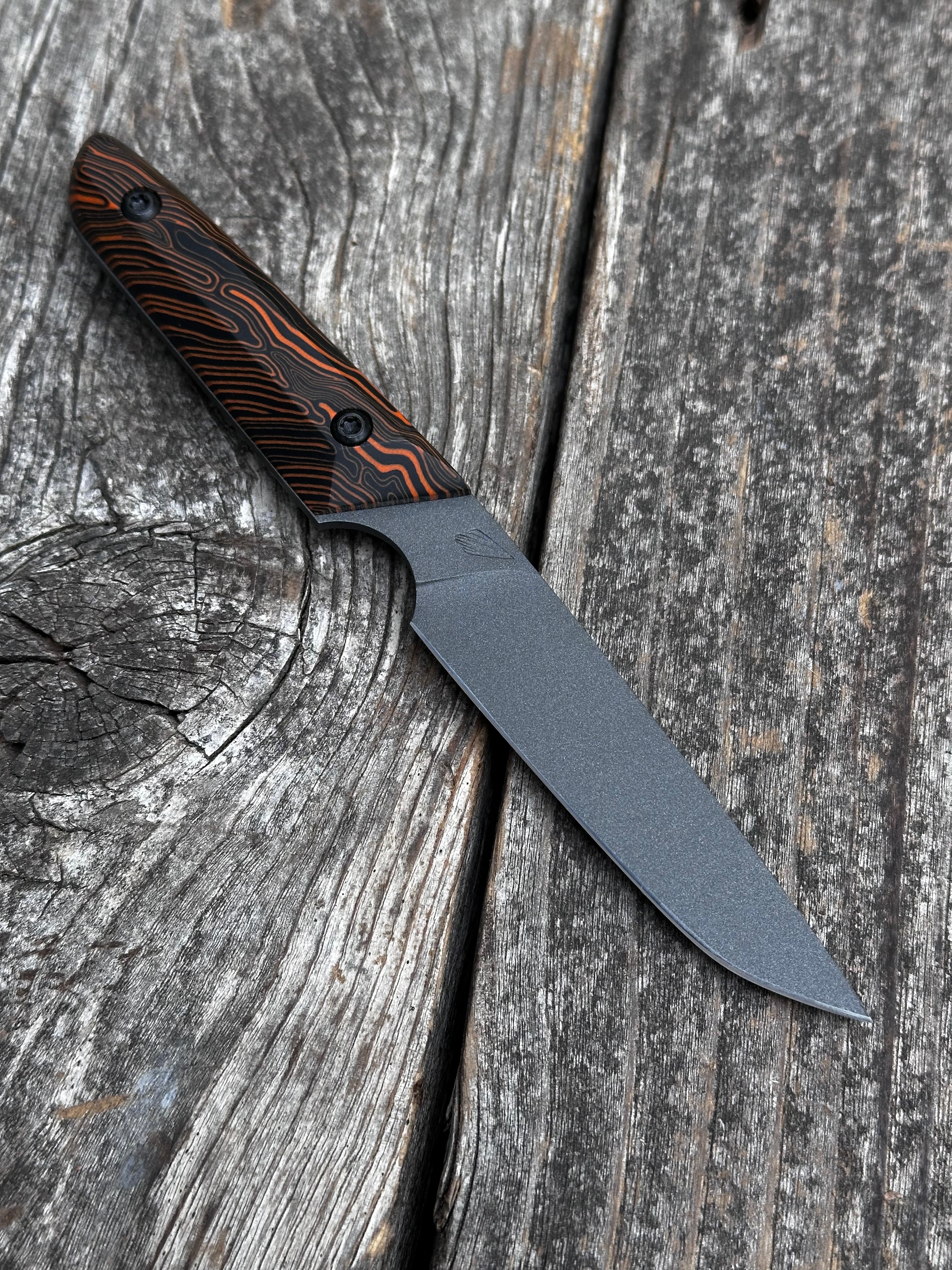 Ocelot Pocket EDC knife — Coral G10 & Cerakote