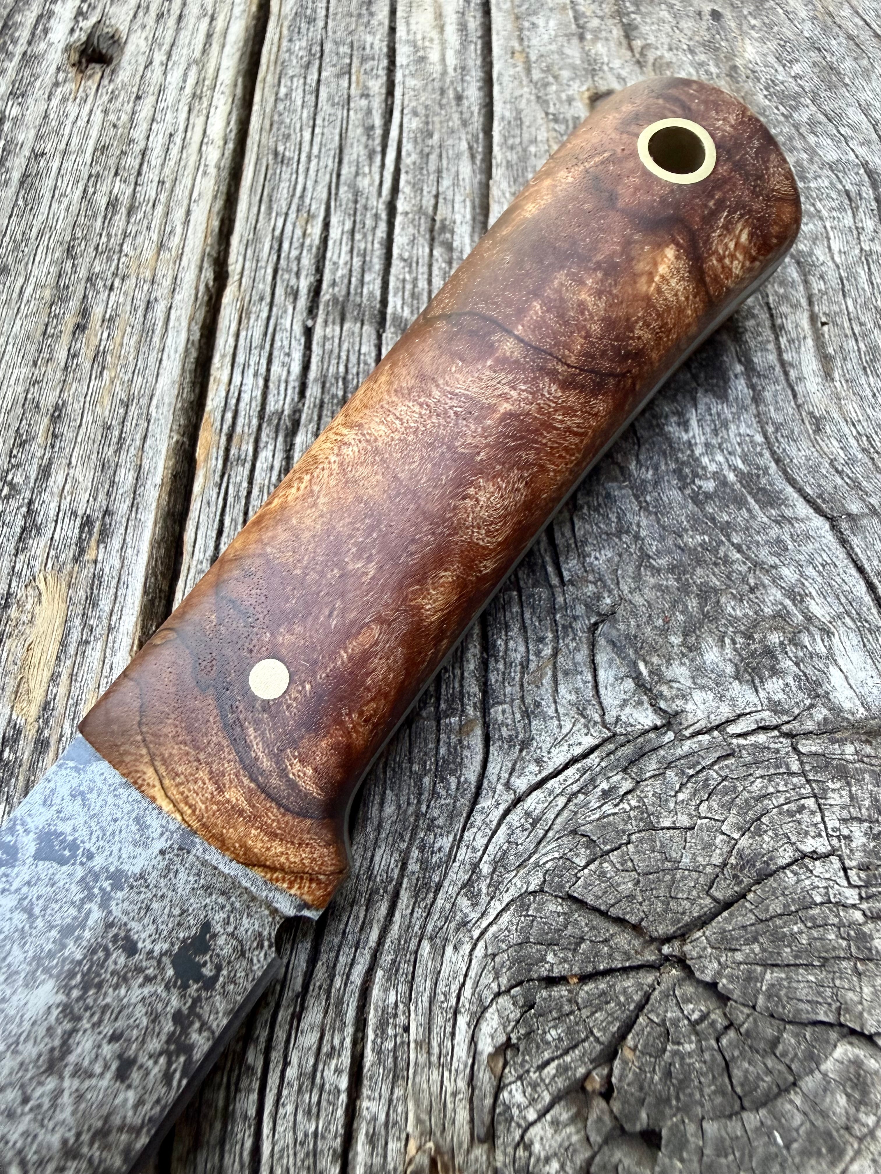 Mountain Scout Knife — Ambrosia Maple & Brass