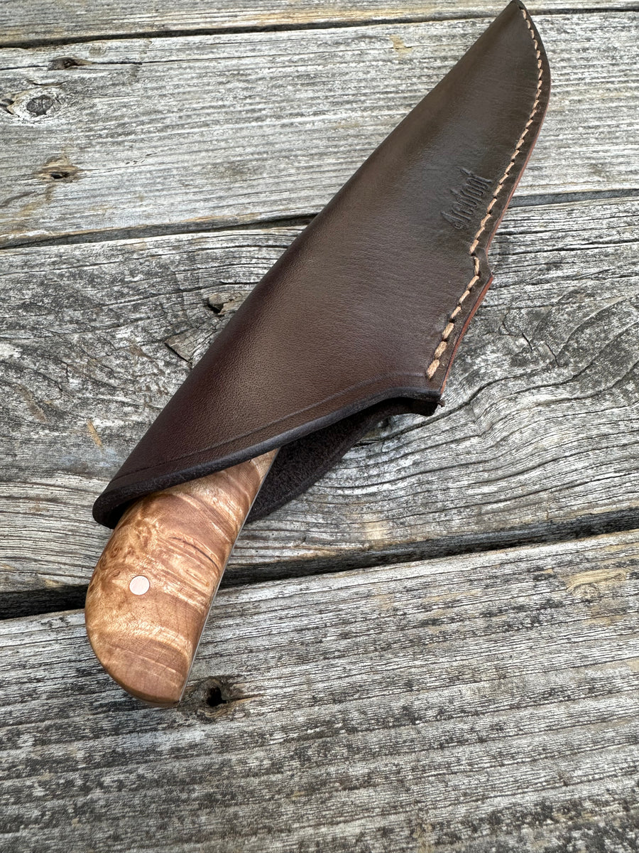 Mattei’s Boning/Fillet knife 6" — (Full Flex) Maple Burl & Copper