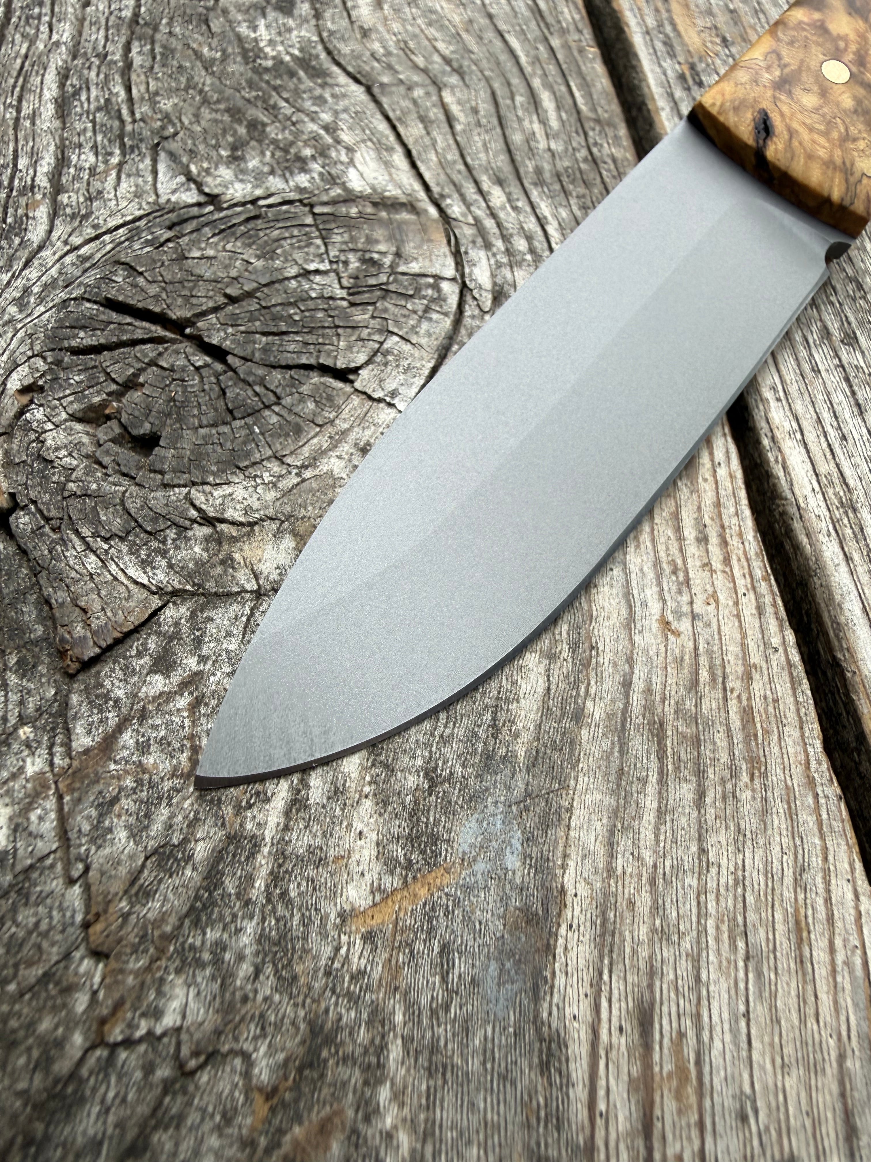 Mountain Scout Knife — Buckeye Burl & Brass