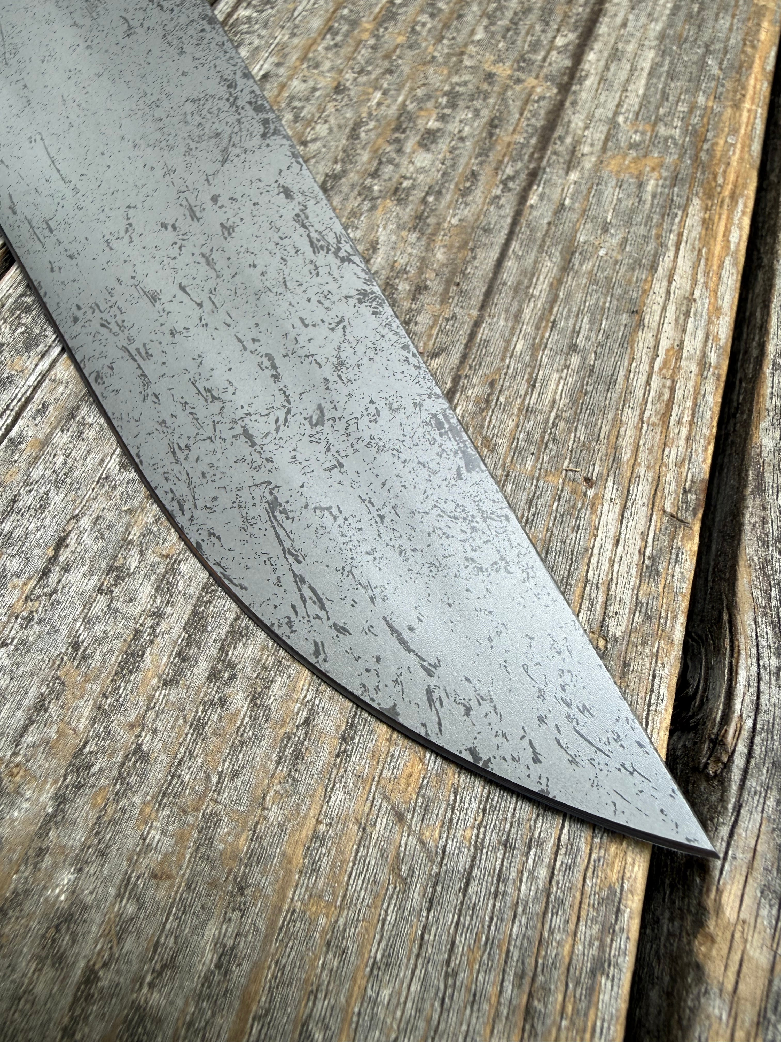 Prototype 8” Chef — Ambrosia Maple Burl & Brass