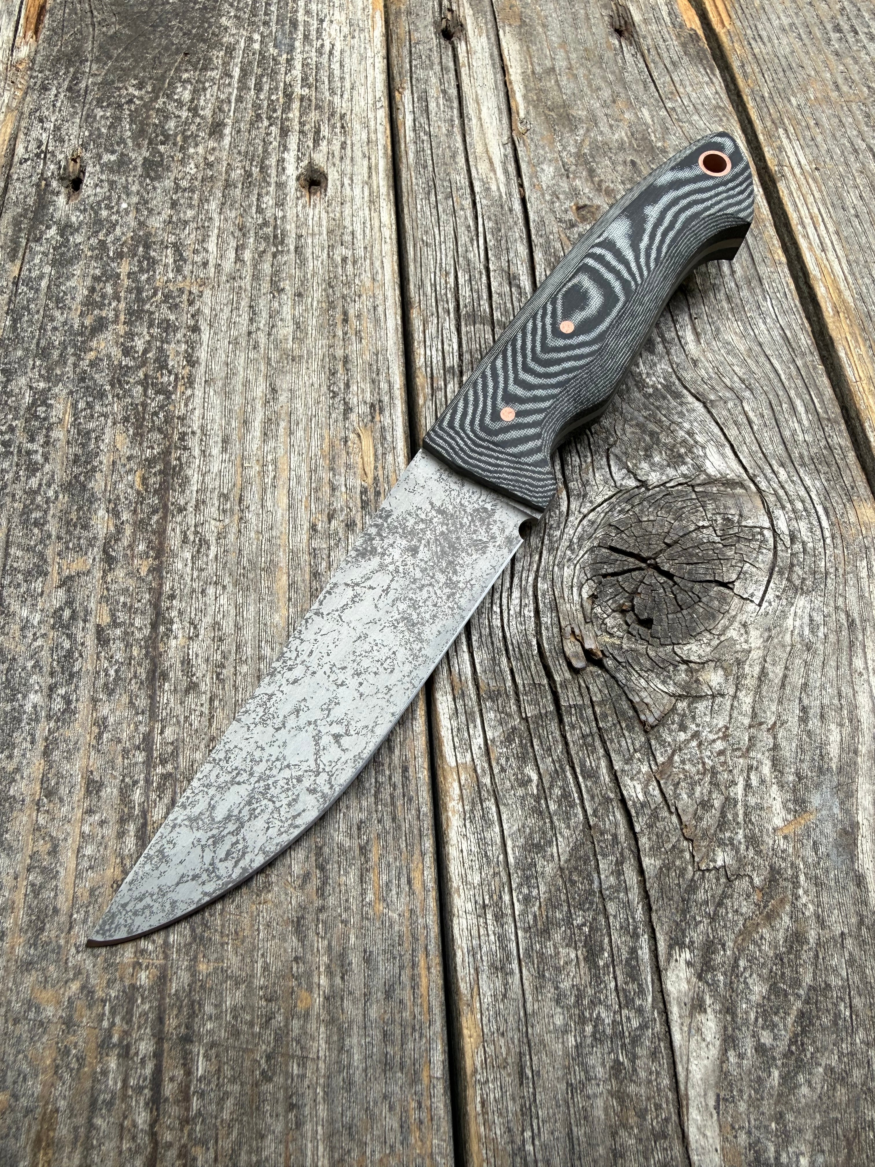 Valence Bushcrafter — Linen Micarta & Copper