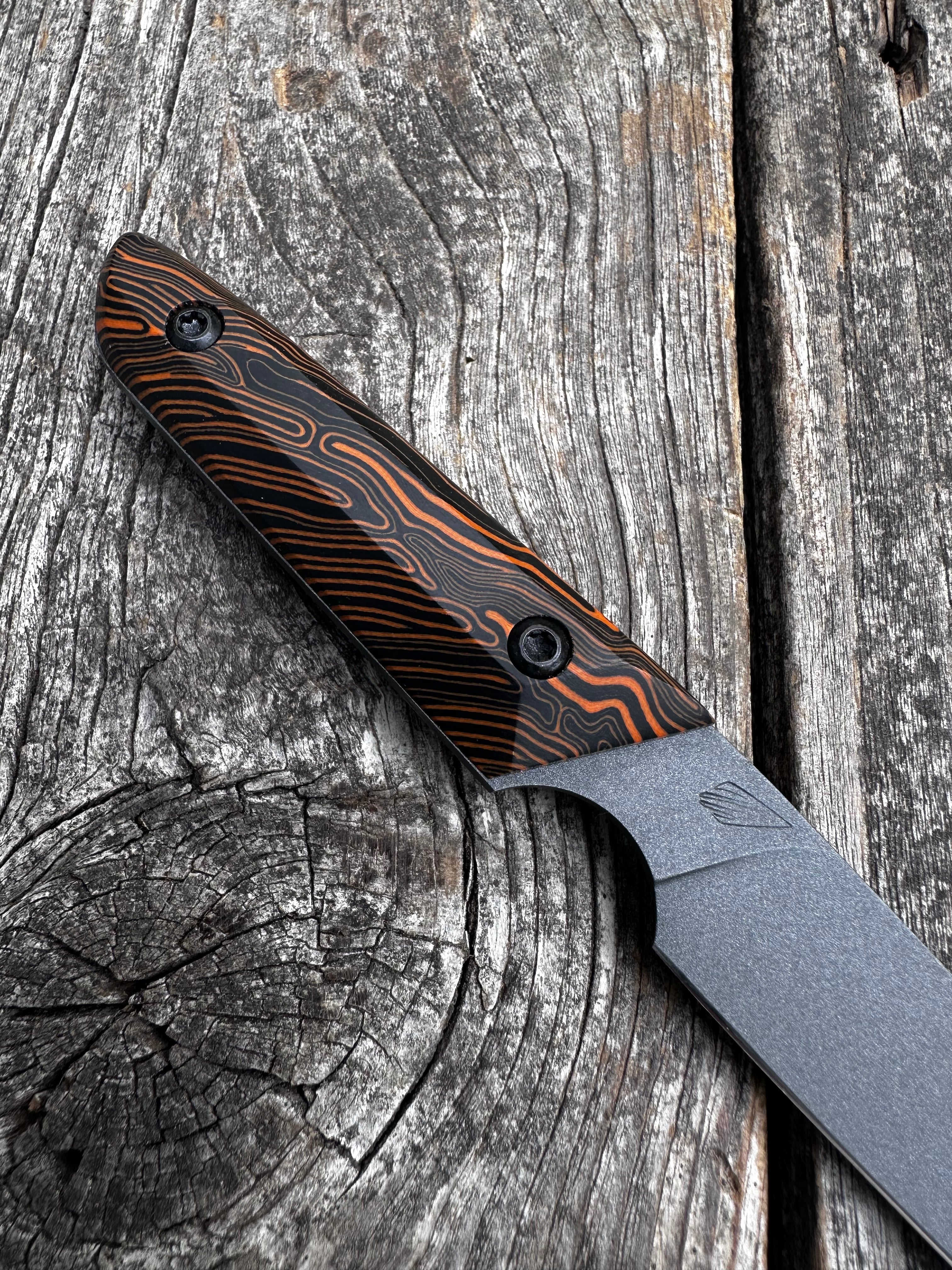 Ocelot Pocket EDC knife — Coral G10 & Cerakote