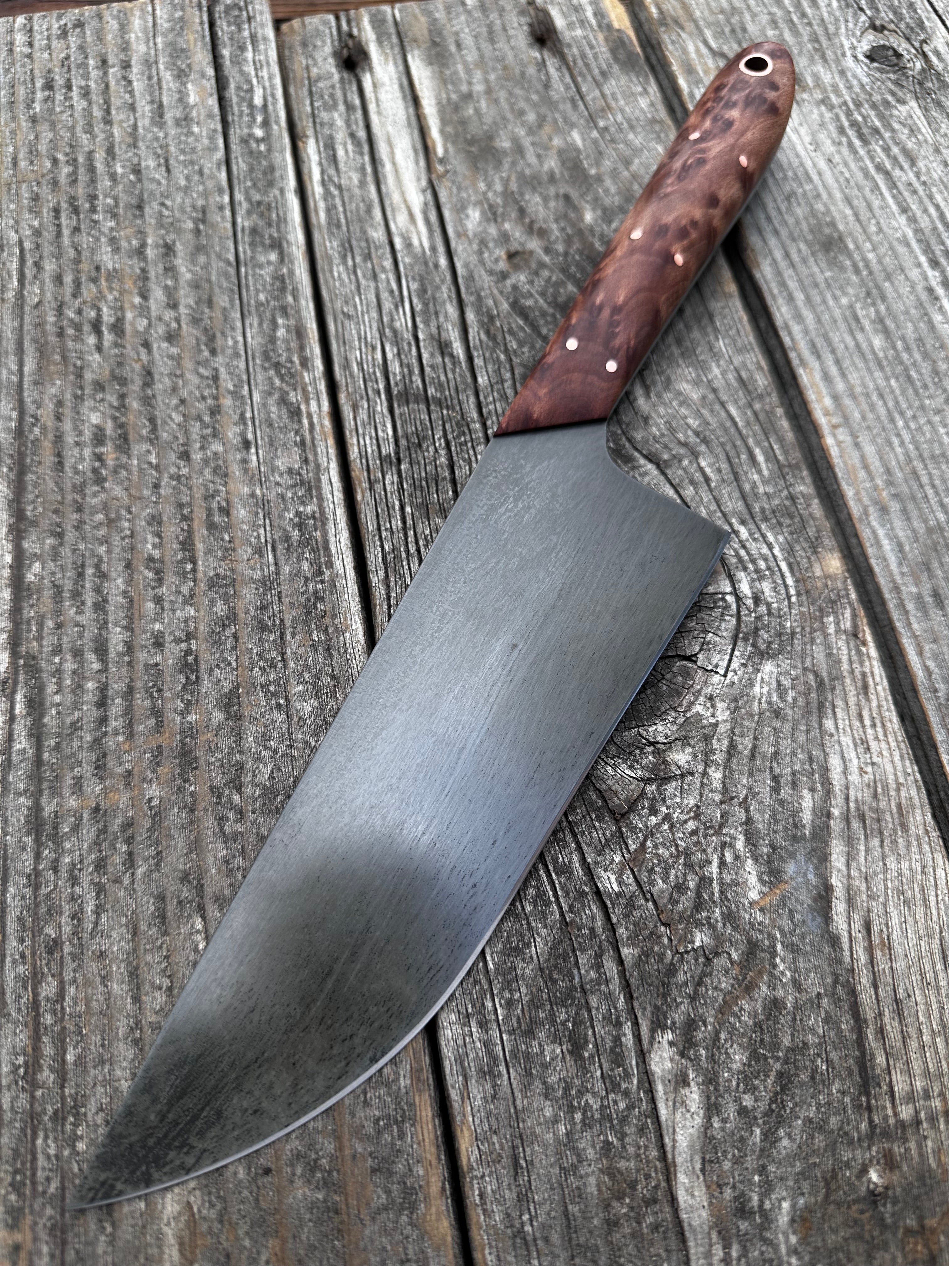 Western Chef’s Knife 7” — Redwood Burl & Copper