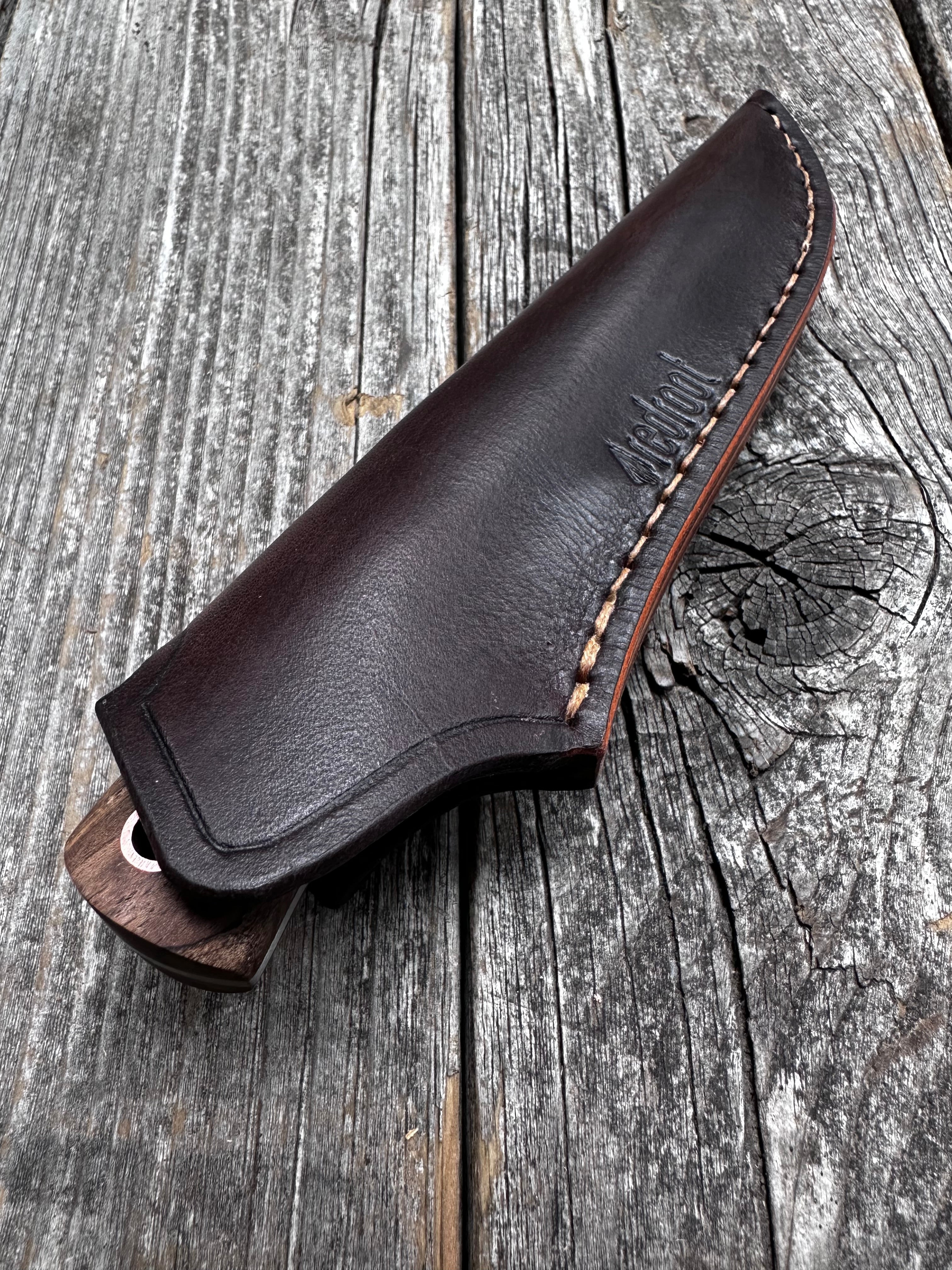 Mountain Scout Knife — Dark Spalted Maple & Copper