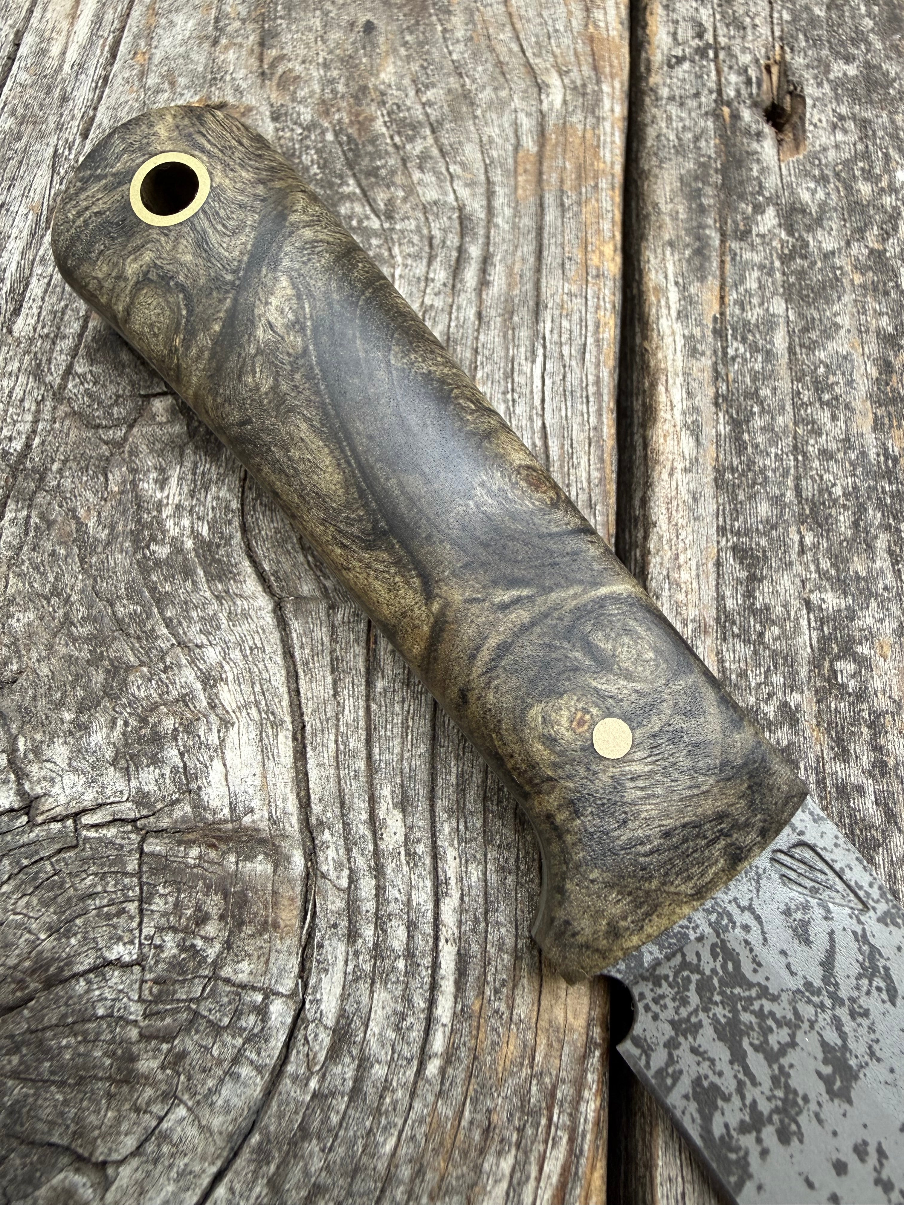 Mountain Scout Knife — Buckeye Burl & Brass