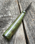 Survival Scout Knife — Maple Burl & Linen