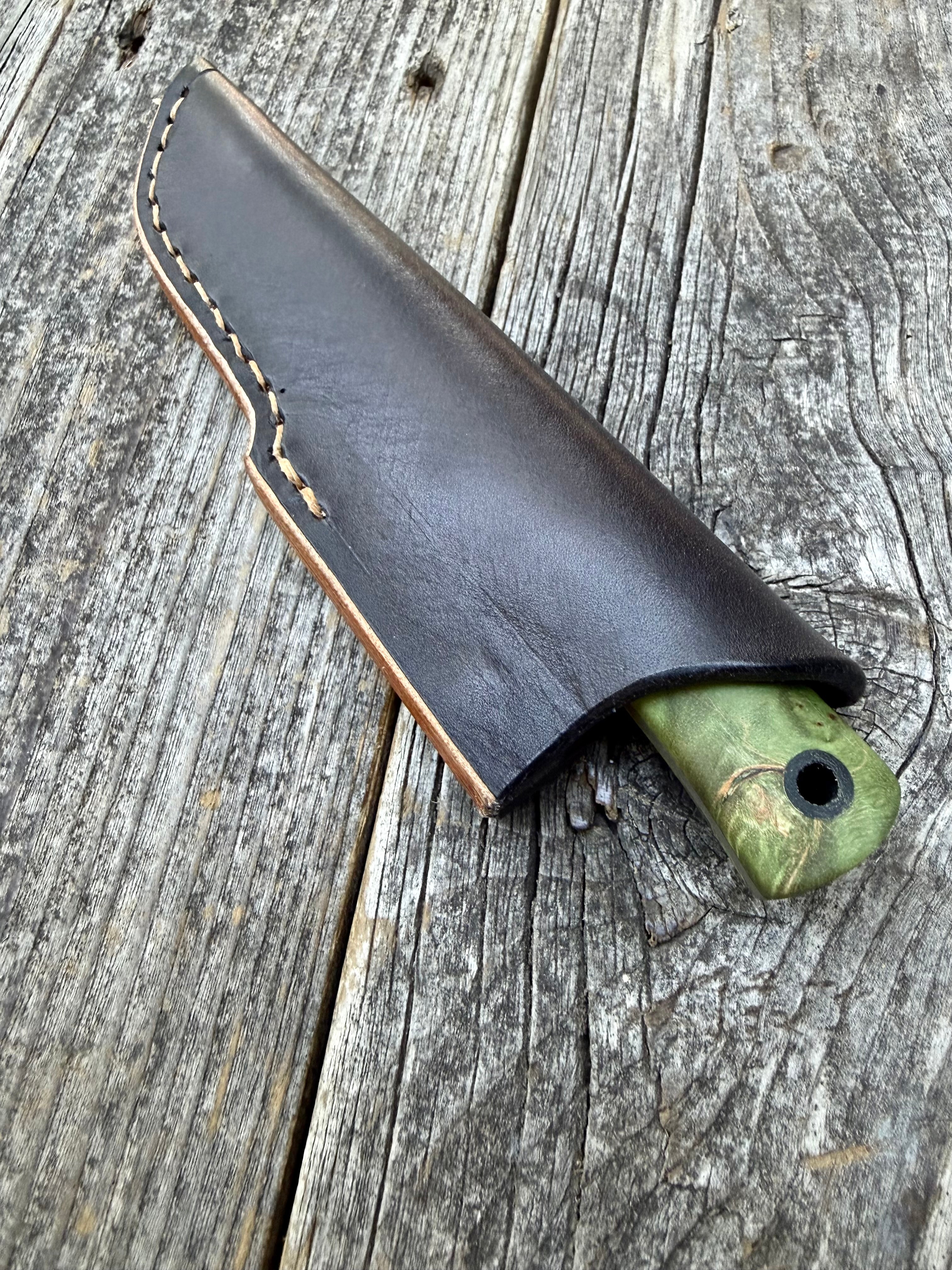 Survival Scout Knife — CPM M4 Maple Burl & Linen