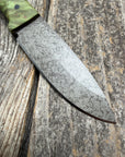Survival Scout Knife — Maple Burl & Linen