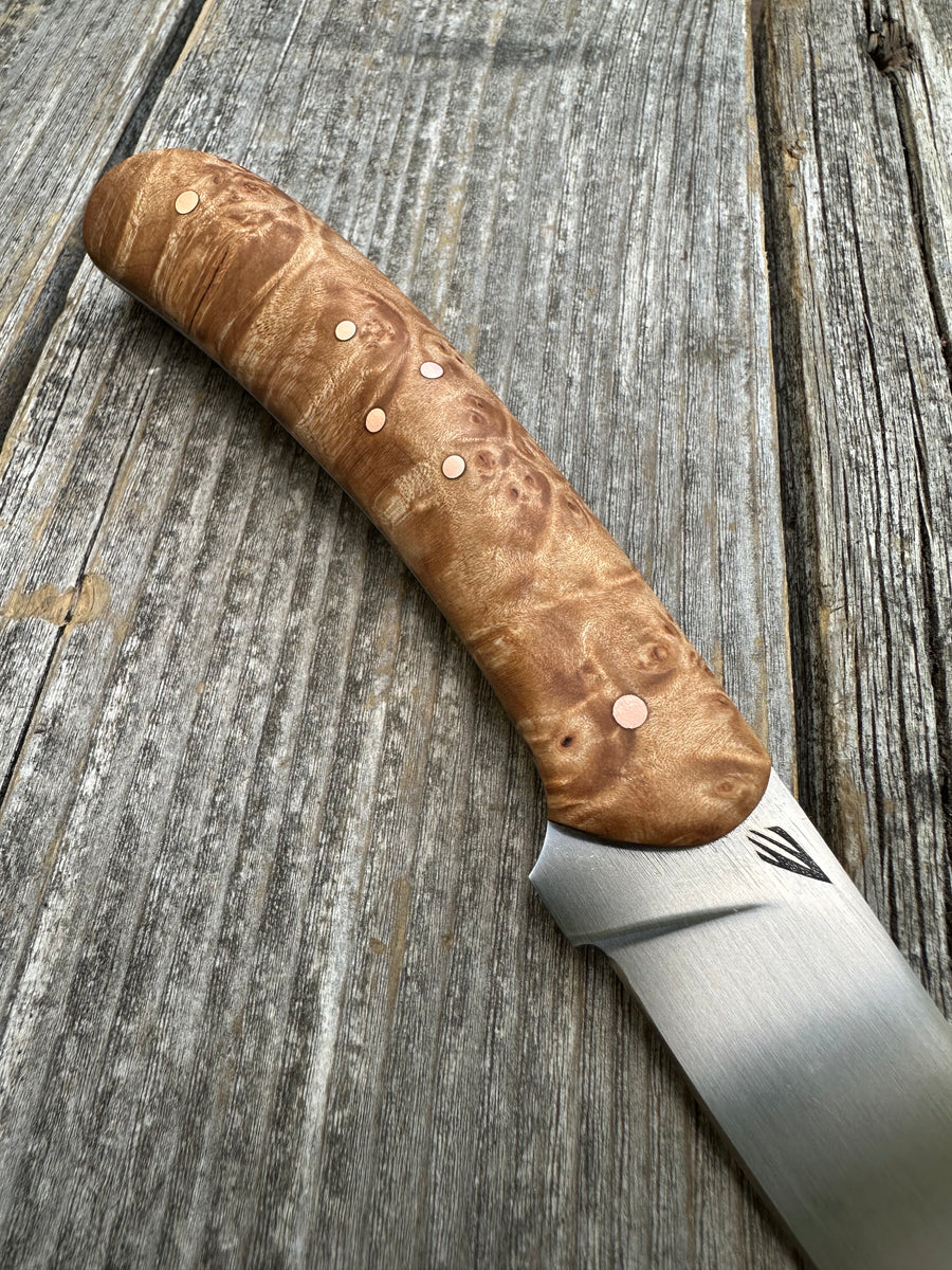 Mattei’s Boning/Fillet knife 6" — (Full Flex) Maple Burl & Copper