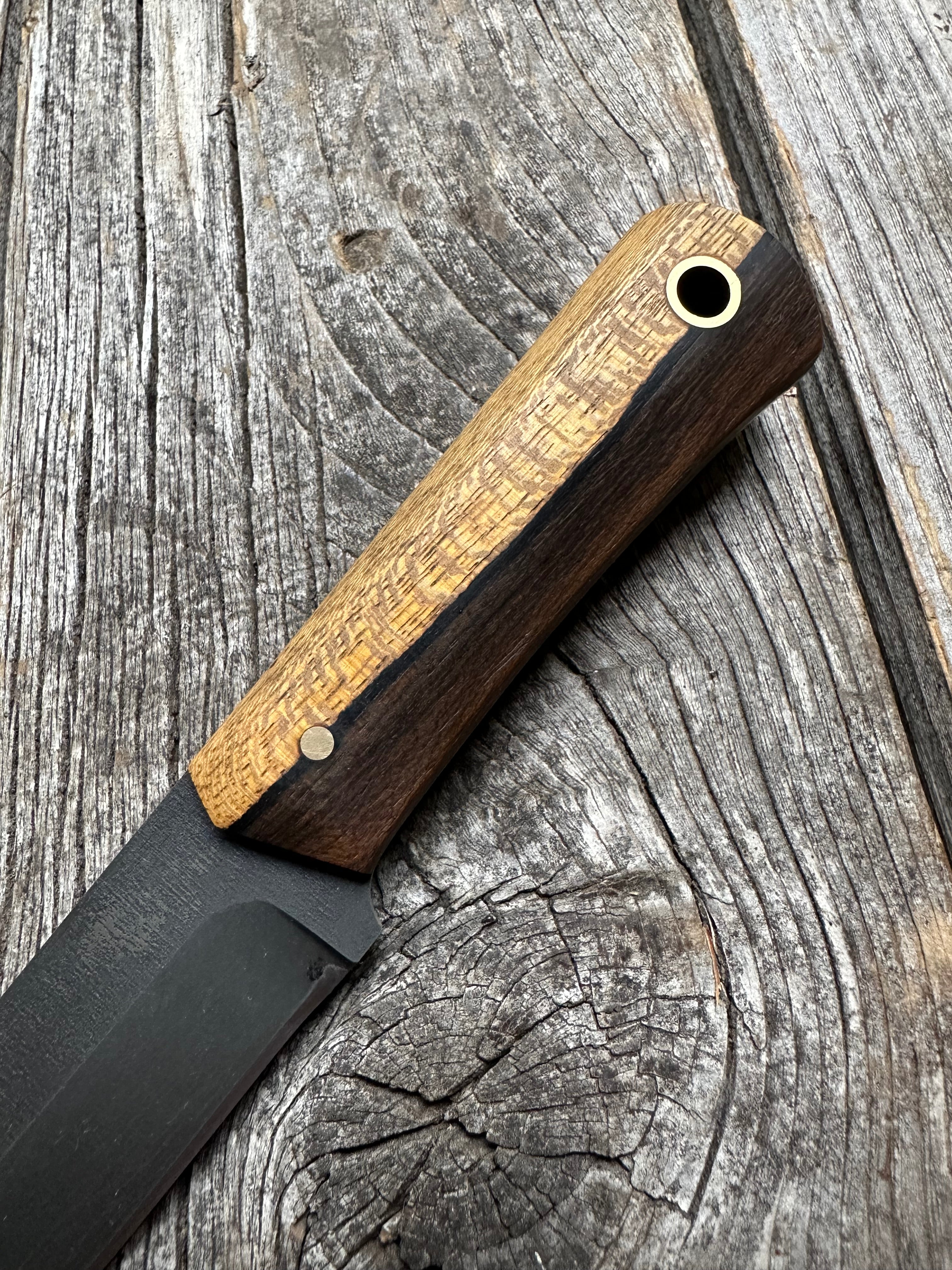 Custom Mountain Scout Knife — Zircote & Brass