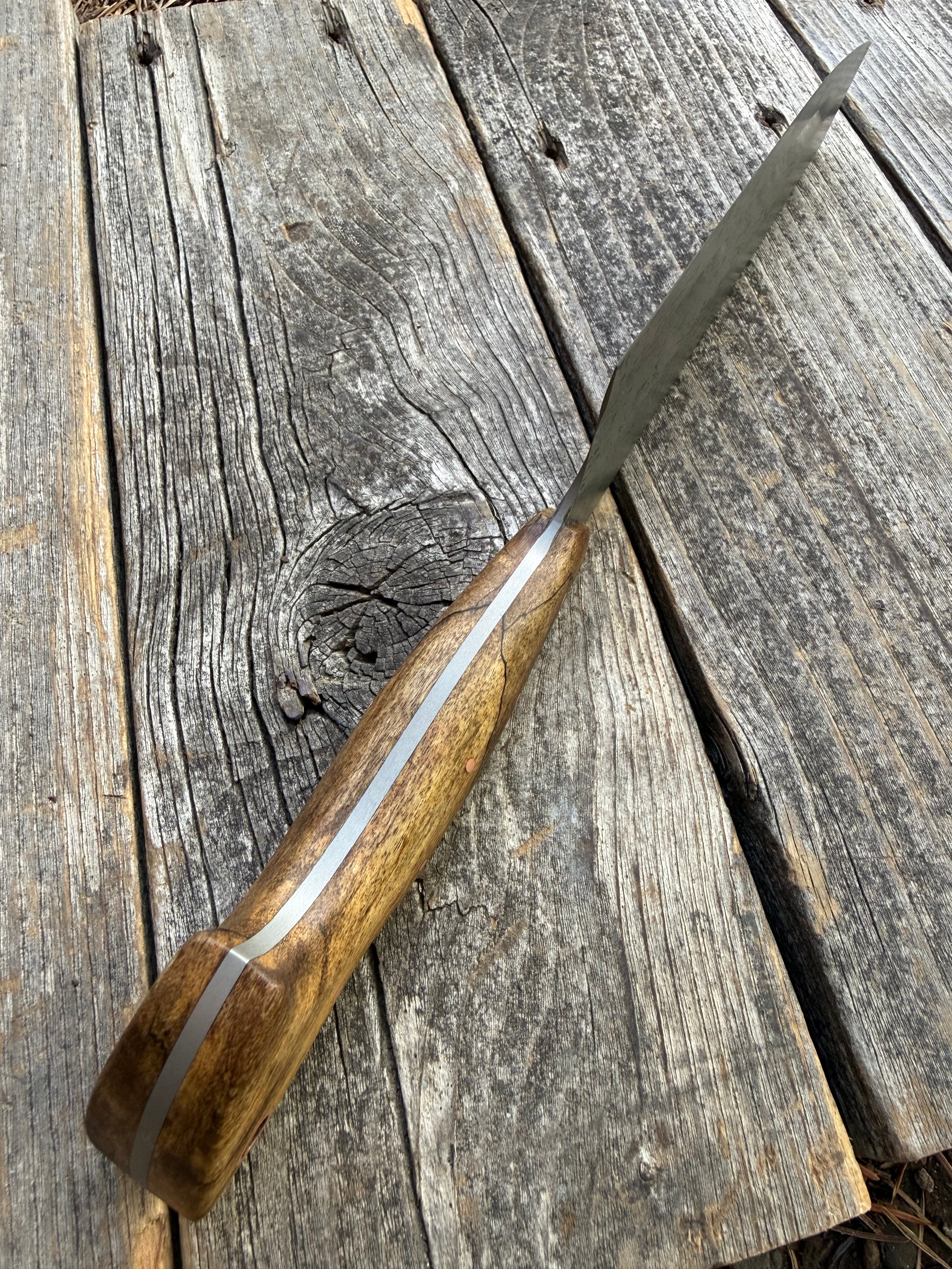 S-Ground Chef’s Knife 7”— Spalted Maple & Copper