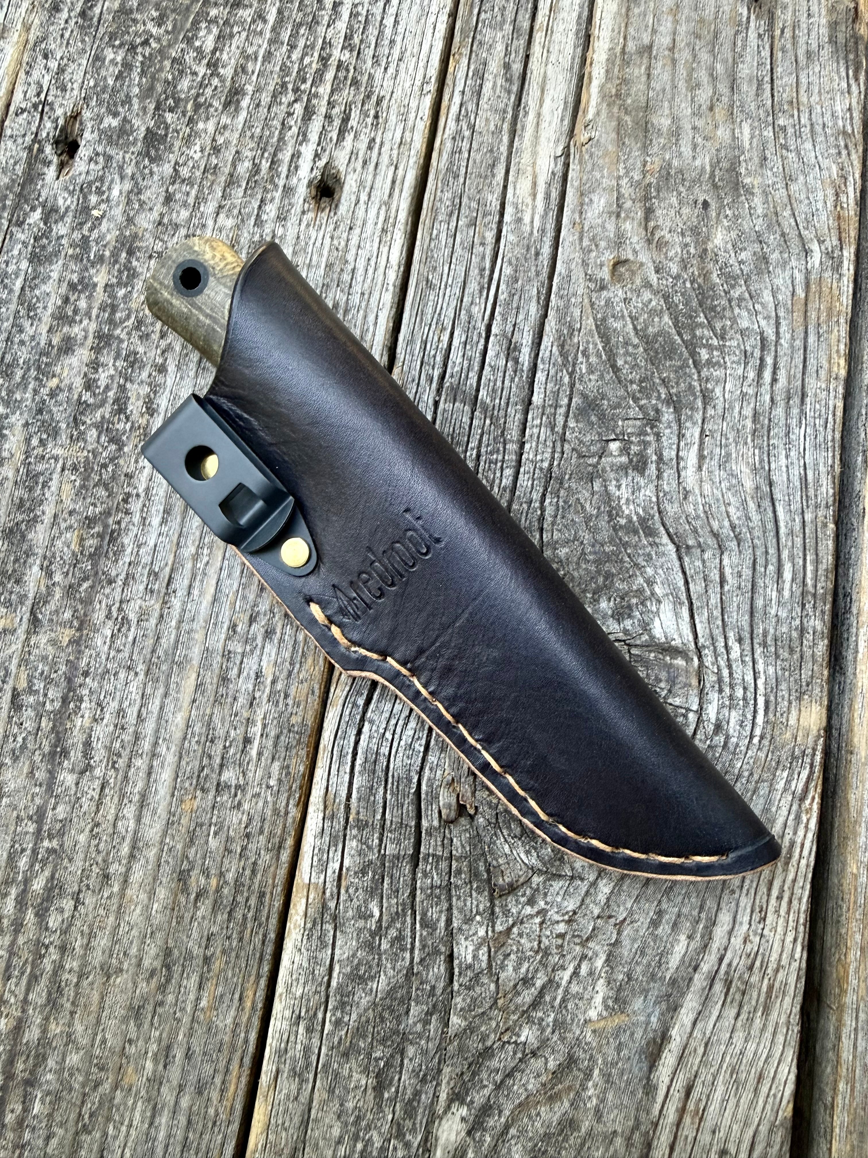 Survival Scout Knife — CPM M4 Spalted Buckeye & Linen