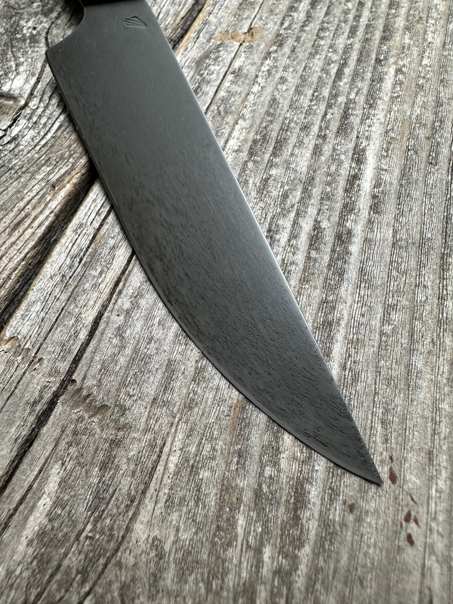 Western Kitchen Petty Knife — Spalted Maple Burl & Copper