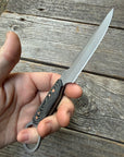 Finger-Loop Quille Pocket-EDC knife — Linen Micarta & copper