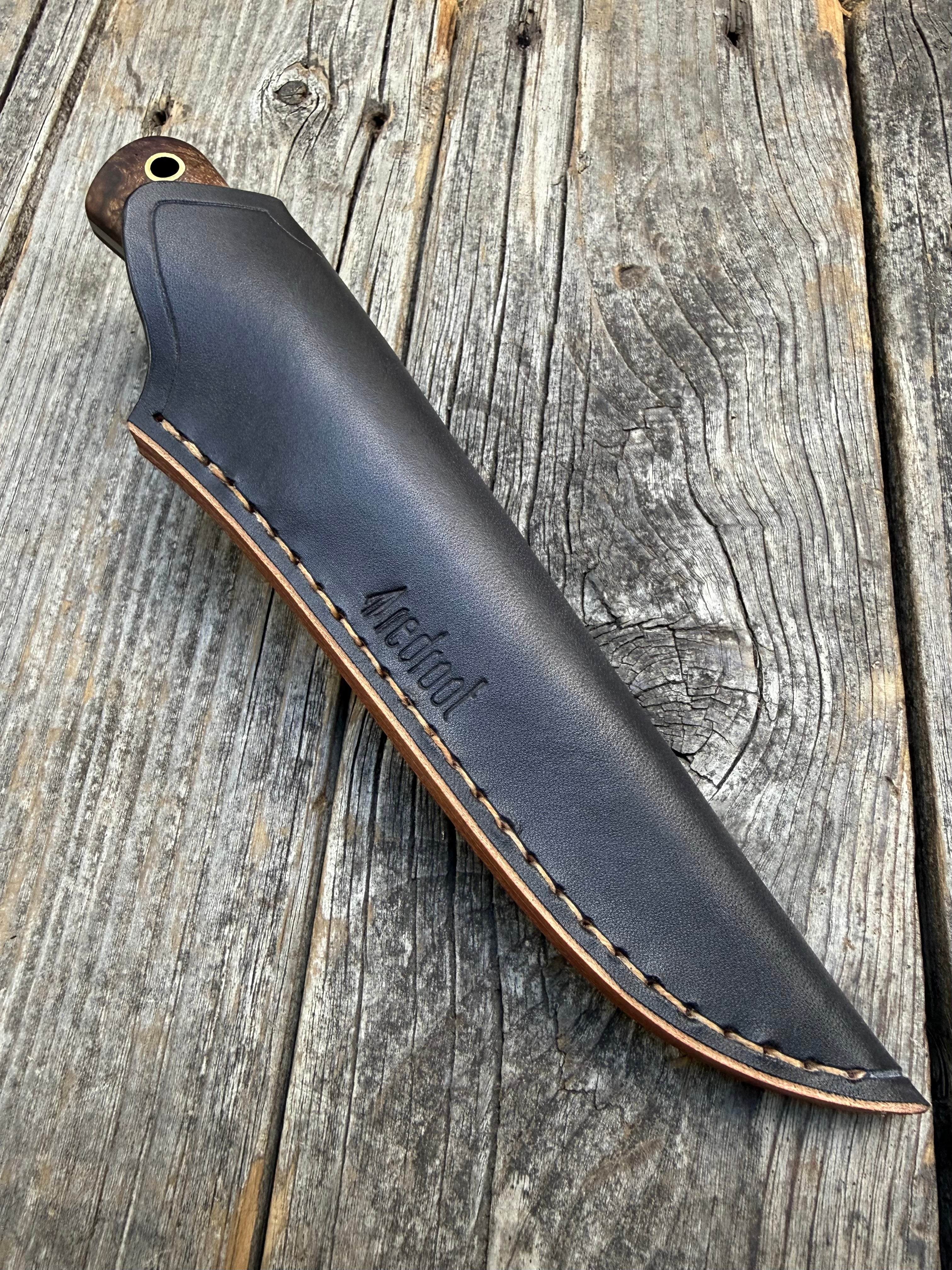 Long Scout Knife— Ambrosia Maple & Brass