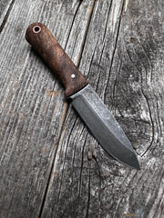 Mountain Scout Knife — Dark Spalted Maple & Copper